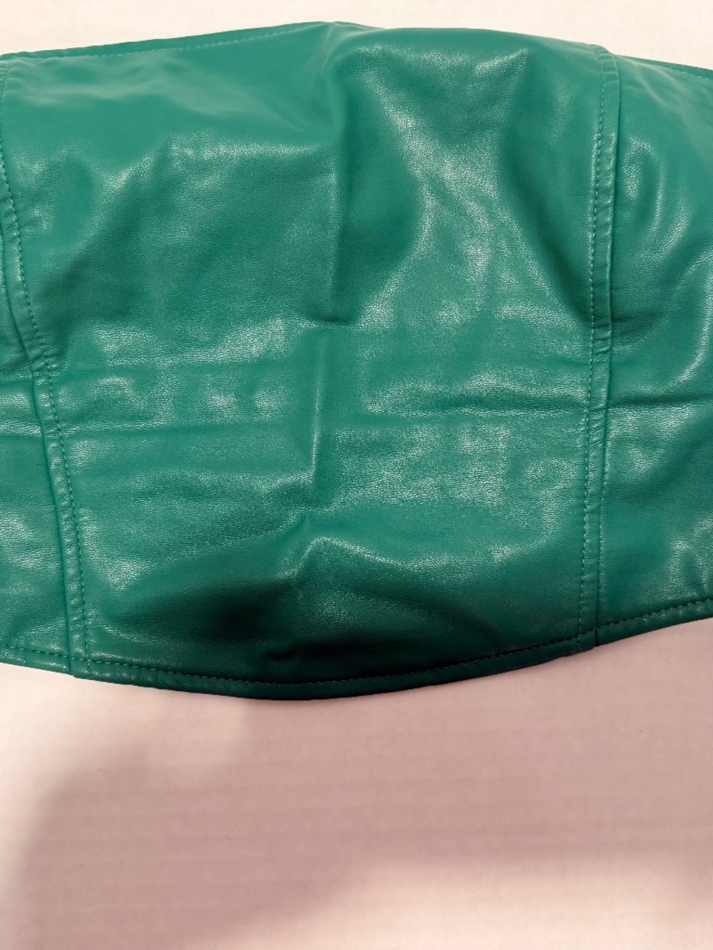 Kendall‎ & Kylie Bandeau Corset  Faux Leather Green, M